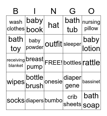 Its a Boy Bingo Card