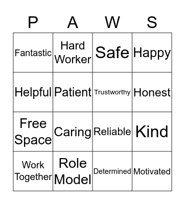 Principal's 100 Bingo Card