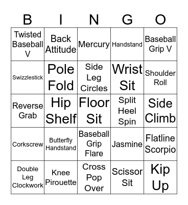 Pole Bingo I4 Bingo Card