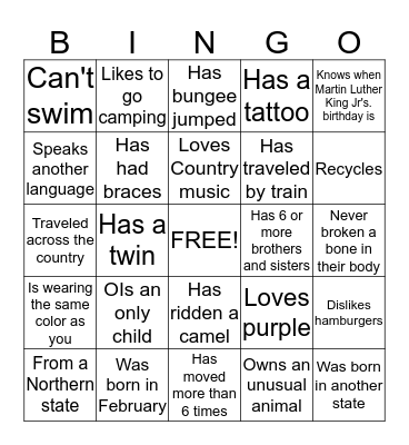 CAMPIWANNAGO Bingo Card