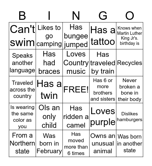 CAMPIWANNAGO Bingo Card