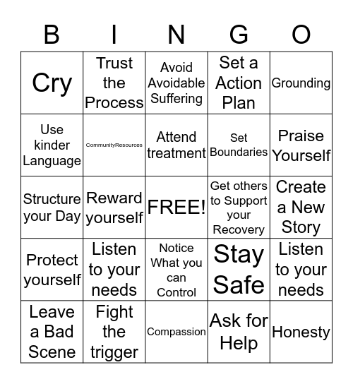 SKILL BUILDING Bingo Card