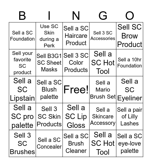 Sephora Collection  Bingo Card