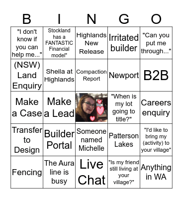 Welcome to Stockland, How Can I Help? Bingo Card