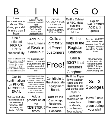 Bath & Body Works Bingo! Bingo Card