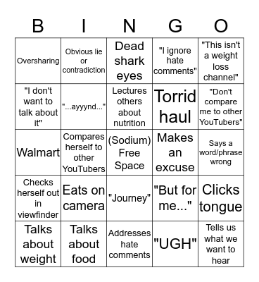 ALR Bingo Card