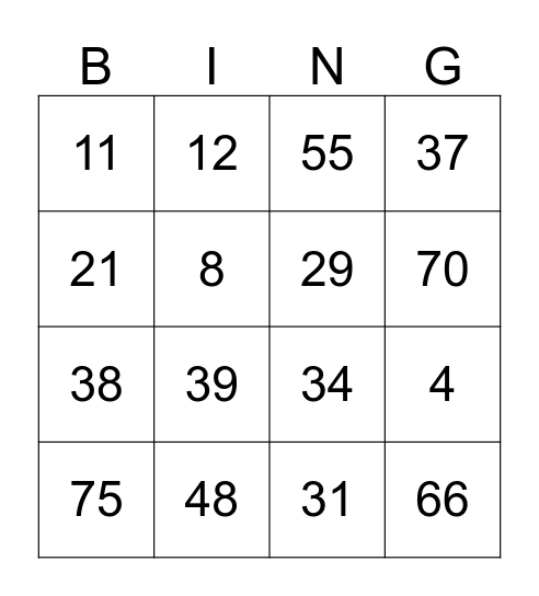 Happy Grandparent's Day! Bingo Card