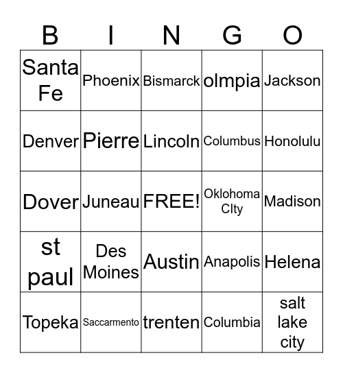 Bingo Card