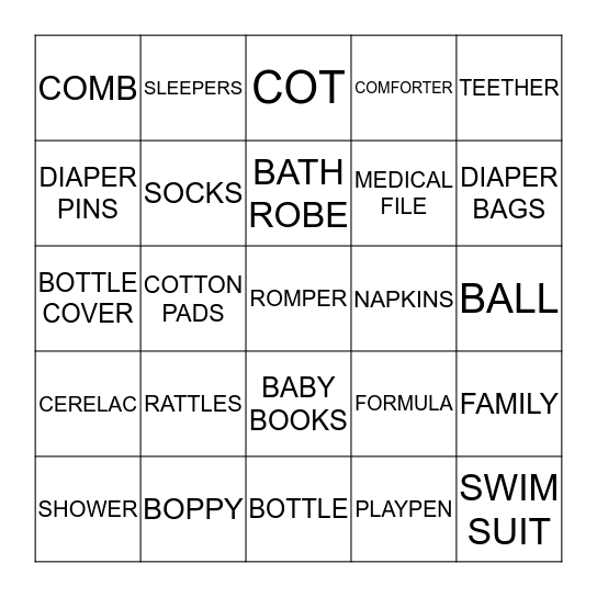 Bingo Card