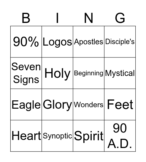 Chapter 4 Section 4 Bingo Card