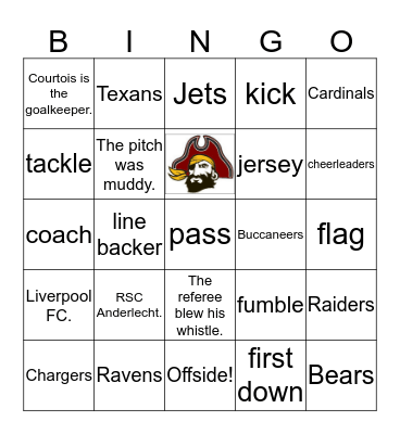 Super Bowl Bingo 2020 Bingo Card