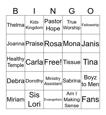 The Landing Place Bingo Card
