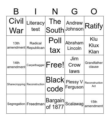 BINGO Card