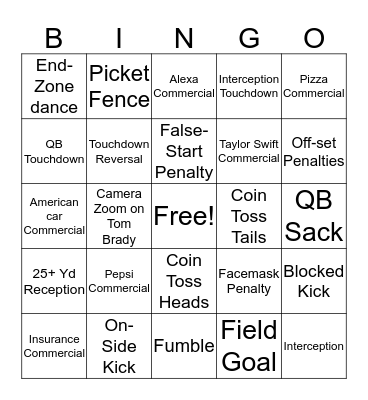 Football LIV  BINGO CHALLENGE!!! Bingo Card