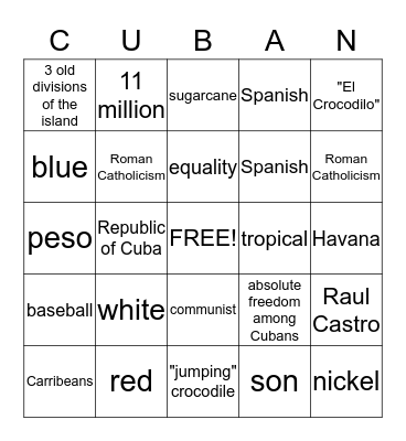 Bingo Card