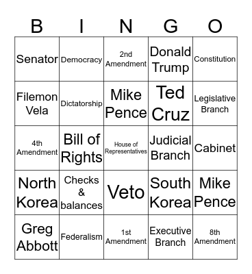Government Bingo Card
