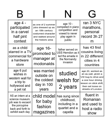 ATS BINGO Card