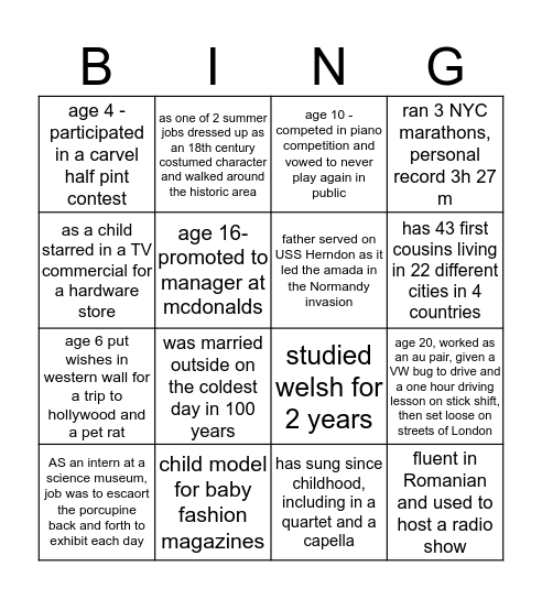 ATS BINGO Card