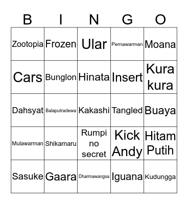 BuiBui Bingo Card