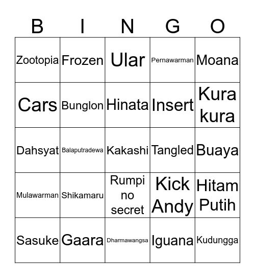 BuiBui Bingo Card