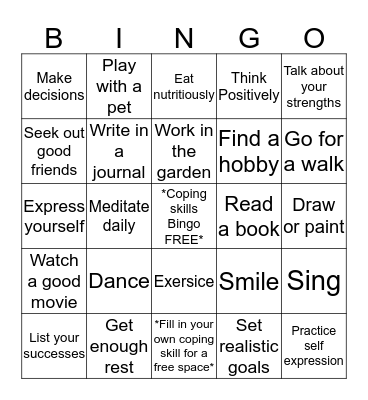 Building Better Skills Bingo Card