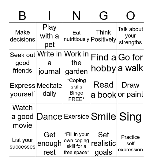 Building Better Skills Bingo Card