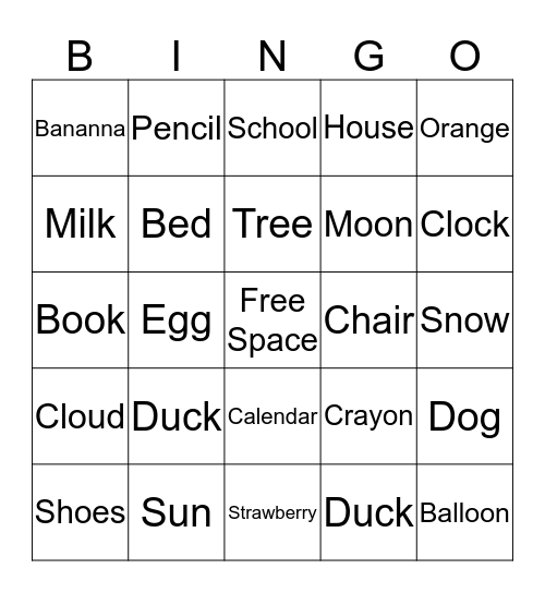 What am I? Bingo Card