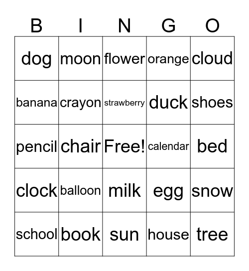 What am I? Bingo Card