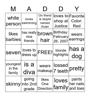 2014 Bingo  Bingo Card