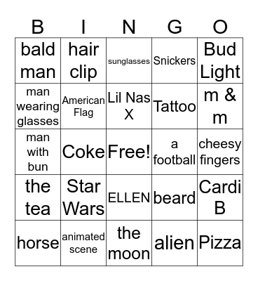 Super Bowl Bingo !! Bingo Card