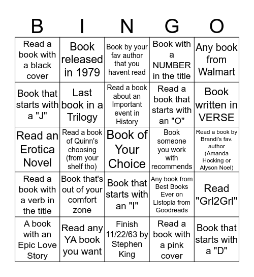 Jodi's Reading Bingo Card