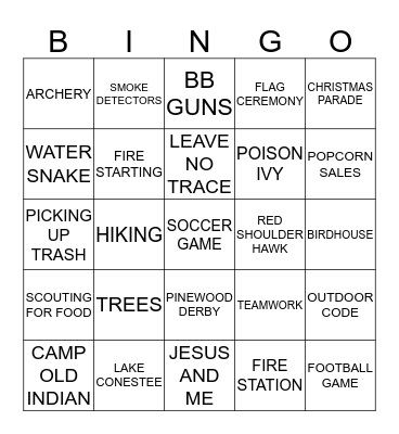 CUB SCOUTS THIS YEAR Bingo Card
