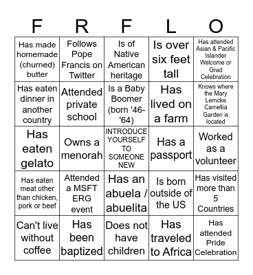 Diversity & Inclusion Bingo Card