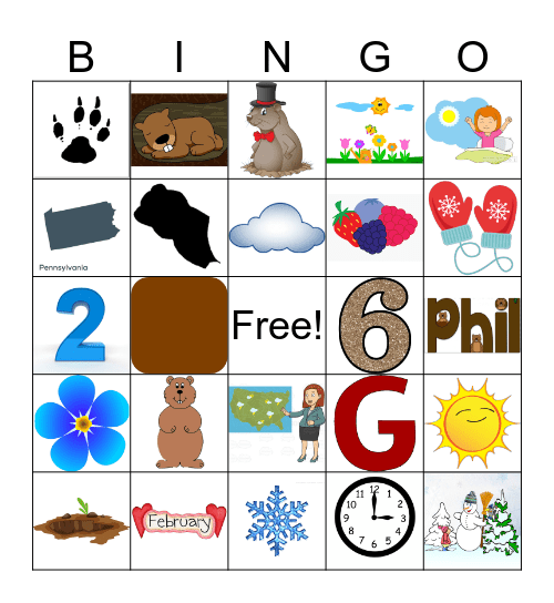 Groundhog's Day Bingo Card