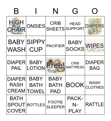 BABY SHOWER Bingo Card