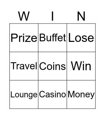 Casino Bingo Card