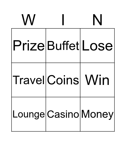 Casino Bingo Card