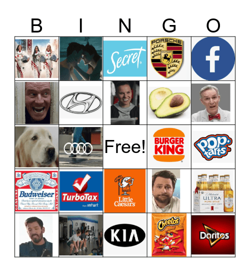 Super Bowl 2020 Bingo Card