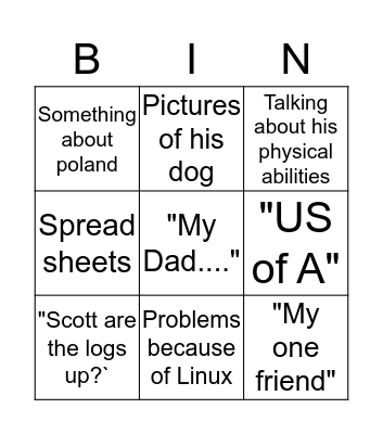 Seb Bingo Card