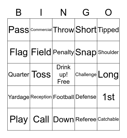 Super Bowl 2020 Bingo Card