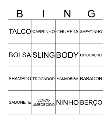 CHÁ DO LEONARDO Bingo Card