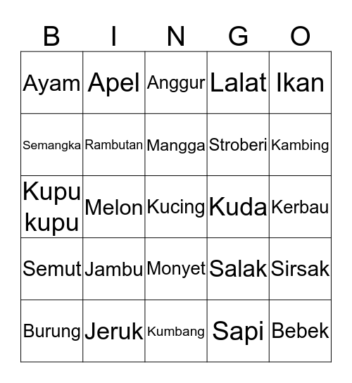 ENA95BOBBY Bingo Card