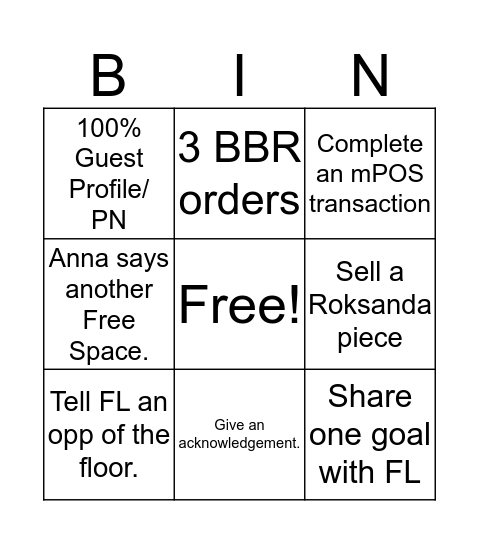 Bye Bye Q4 Bingo Card