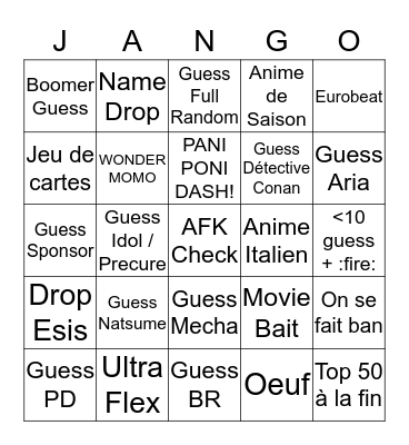 Bingo AMQ Bingo Card