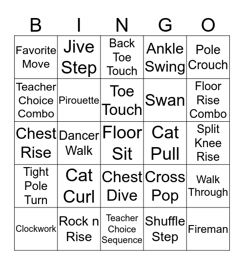 Pole Bingo B2 Bingo Card