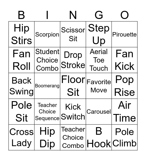 Pole Bingo B3 Bingo Card