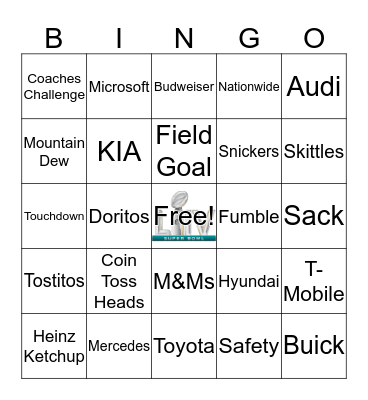 SUPER BOWL BINGO Card