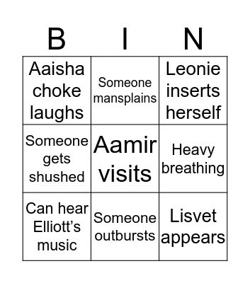 Library bingo Card