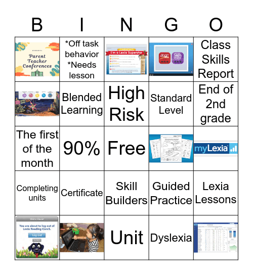 Lexia Core5 Bingo Card