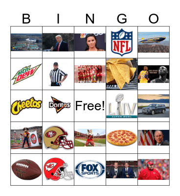 Super Bowl 2020 Bingo Card